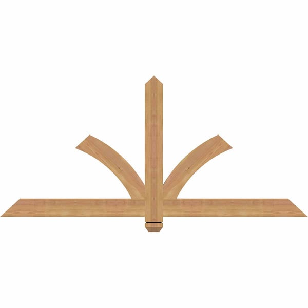 Ekena Millwork Redmond Smooth Timber Gable Bracket, Western Red Cedar, 60"W x 27"H x 1 1/2"D x 3 1/2"F, 11/12 Pitch GBW060X27X0204RED00SWR - main